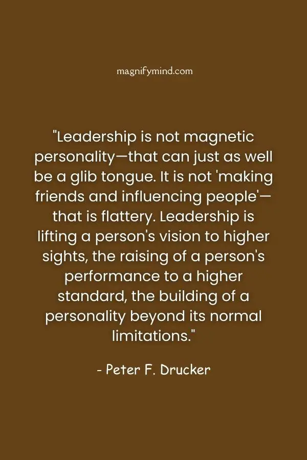 Leadership is not magnetic